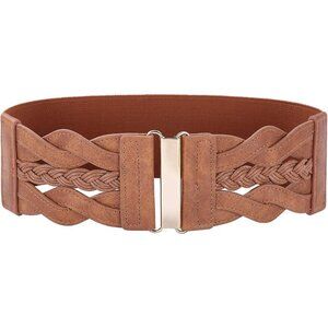 Women's Elastic Wide Belts Vintage Stretchy Belt Retro Fashion Cinch Belts